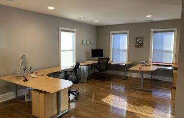 Open floor layout office space
